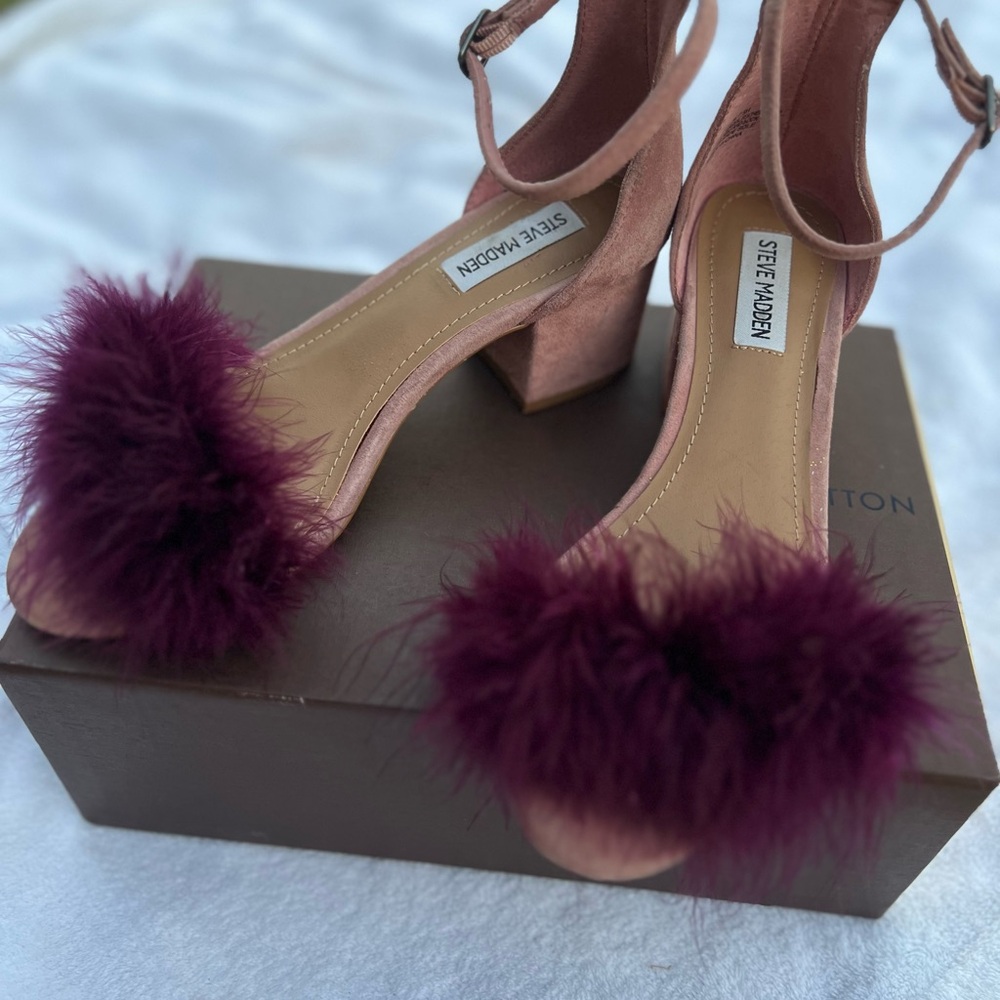 Steve Madden Pink and Purple Heeled Sandals